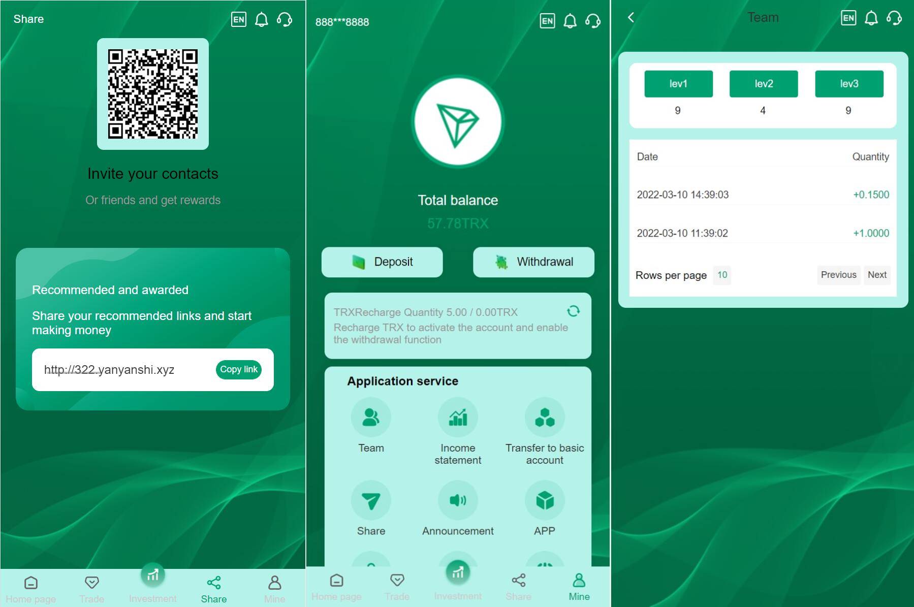 vue源码/多语言TRX投资理财系统/波场trx自动归集钱包/区块链投资源码 - 图3