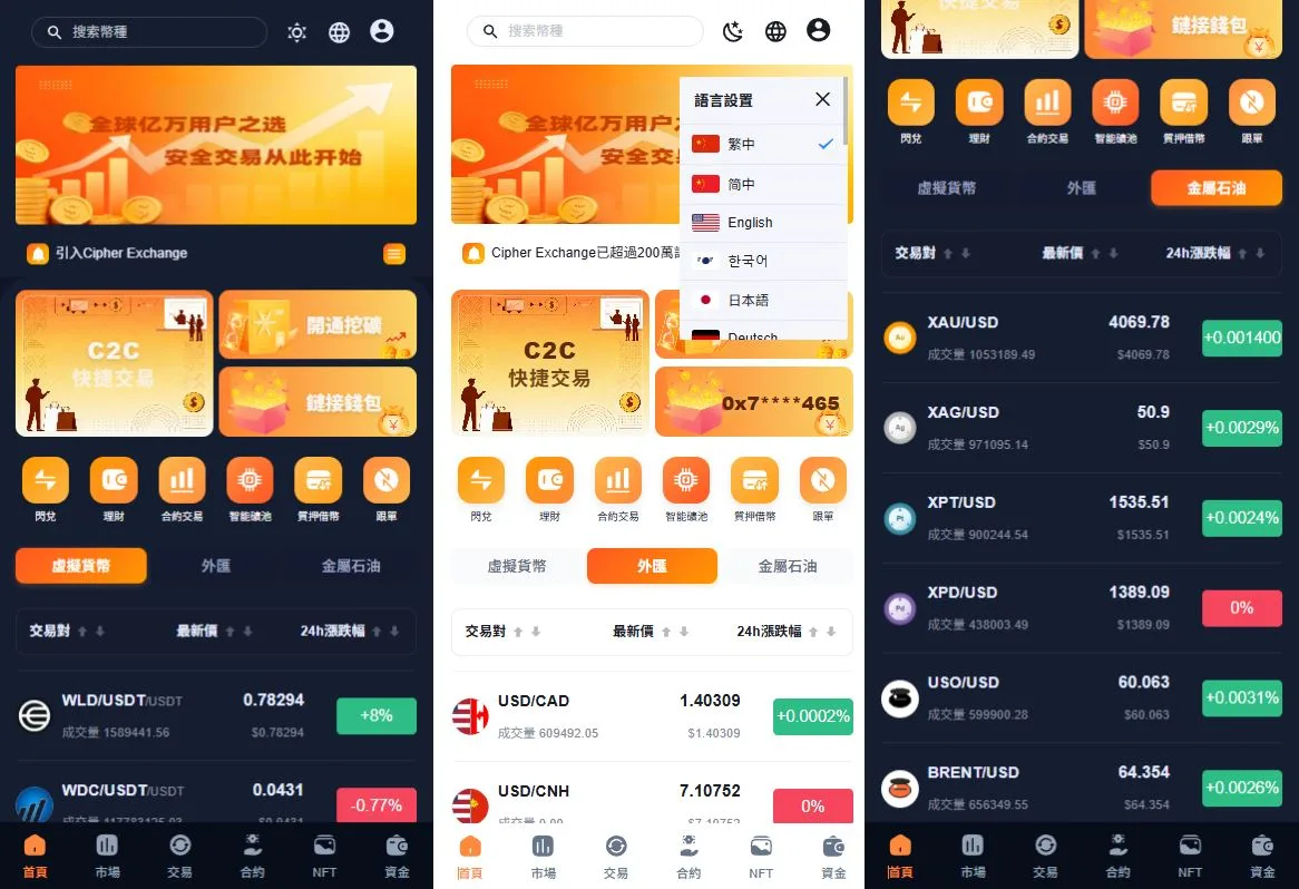 多语言交易所系统/永续合约交割合约/K线控制/C2C/借币