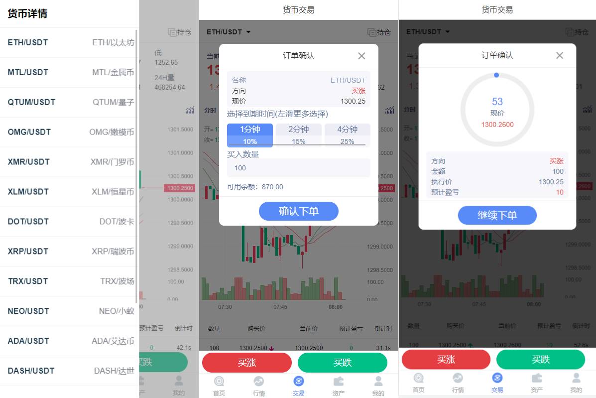 K线正常/fastadmin框架双语言外汇系统/微盘系统仿交易所/USDT支付
