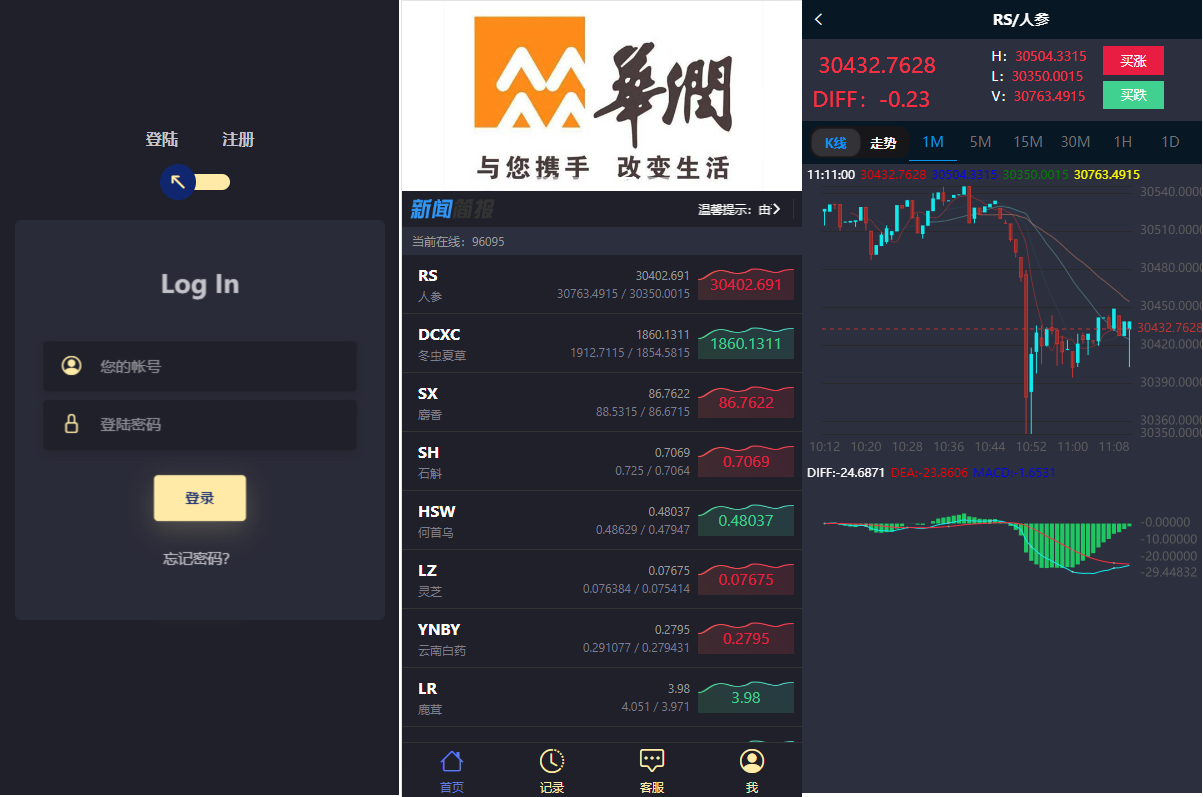 新版ui药材微盘系统/微交易源码/时间盘系统 - 图1