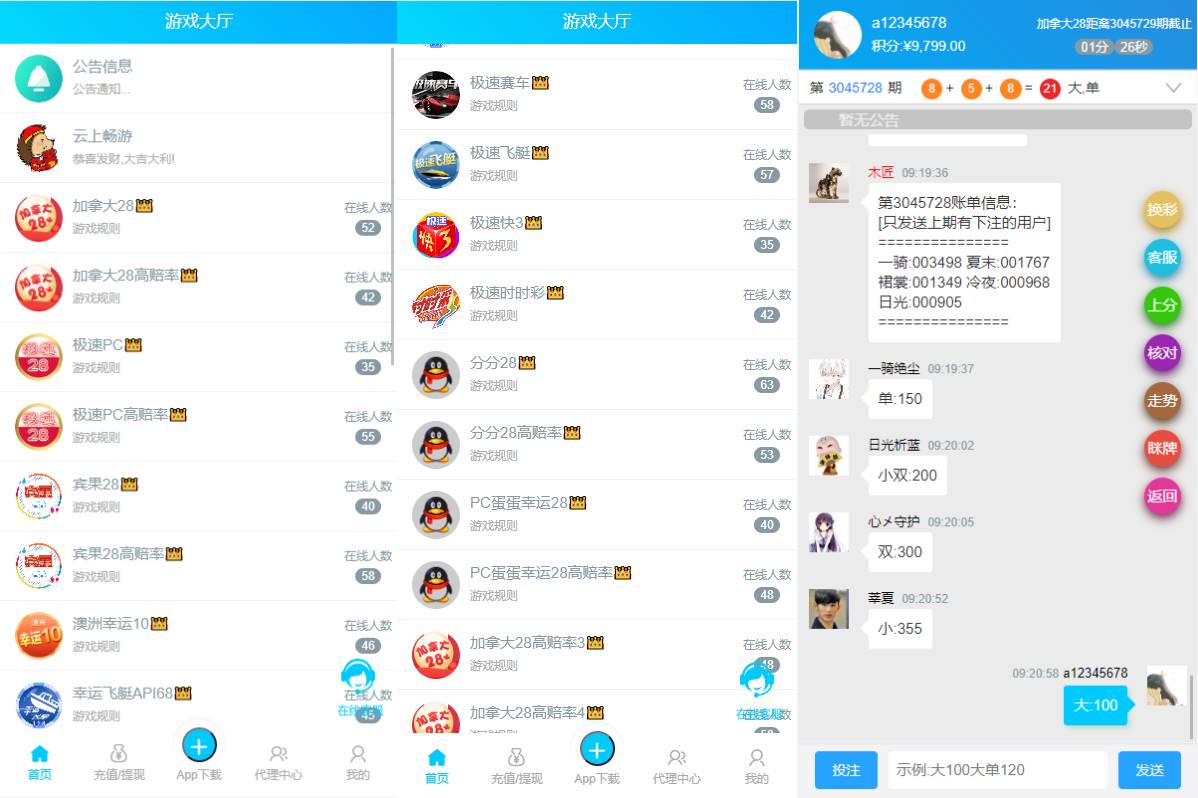 java旗舰28系统/cp游戏/28竞猜游戏/自动机器人 - 图1