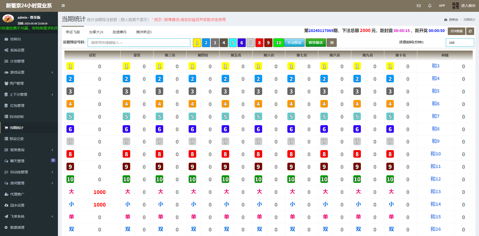新版仿飞天娱乐CP系统/江湖娱乐cp系统/开奖预设/单独房间 - 图7