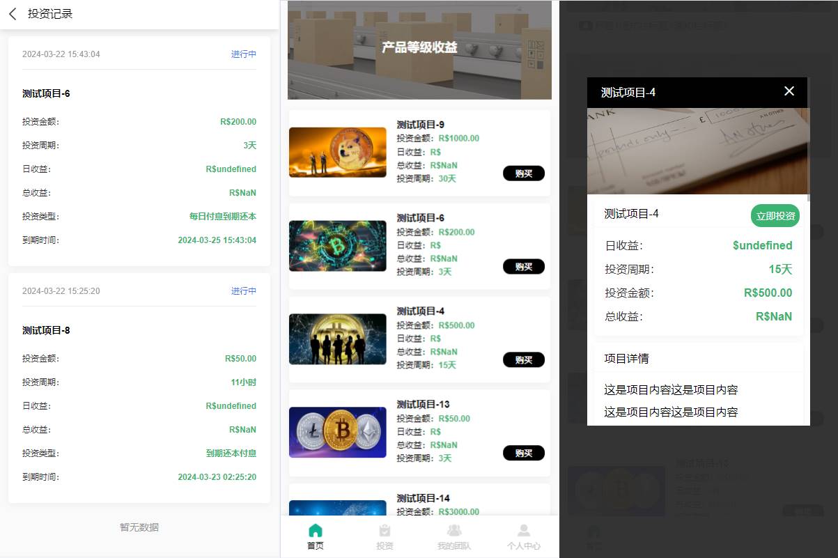 海外多语言投资理财系统/投资认购系统/前端vue - 图2