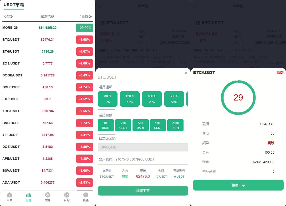 优化版多语言微盘微交易秒合约交易所币币交易矿机源码