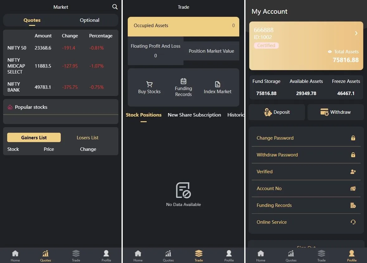 海外英文印度股票系统/新股认购/海外股票uniapp+fastadmin