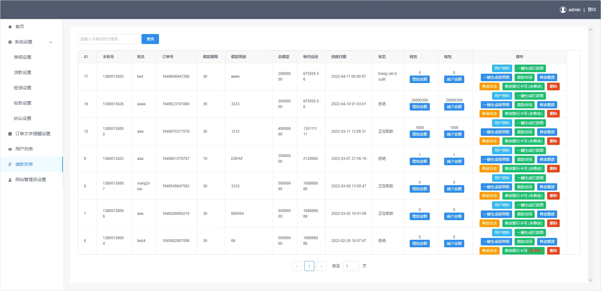 vue+node贷款系统/海外贷款源码/小额贷款源码