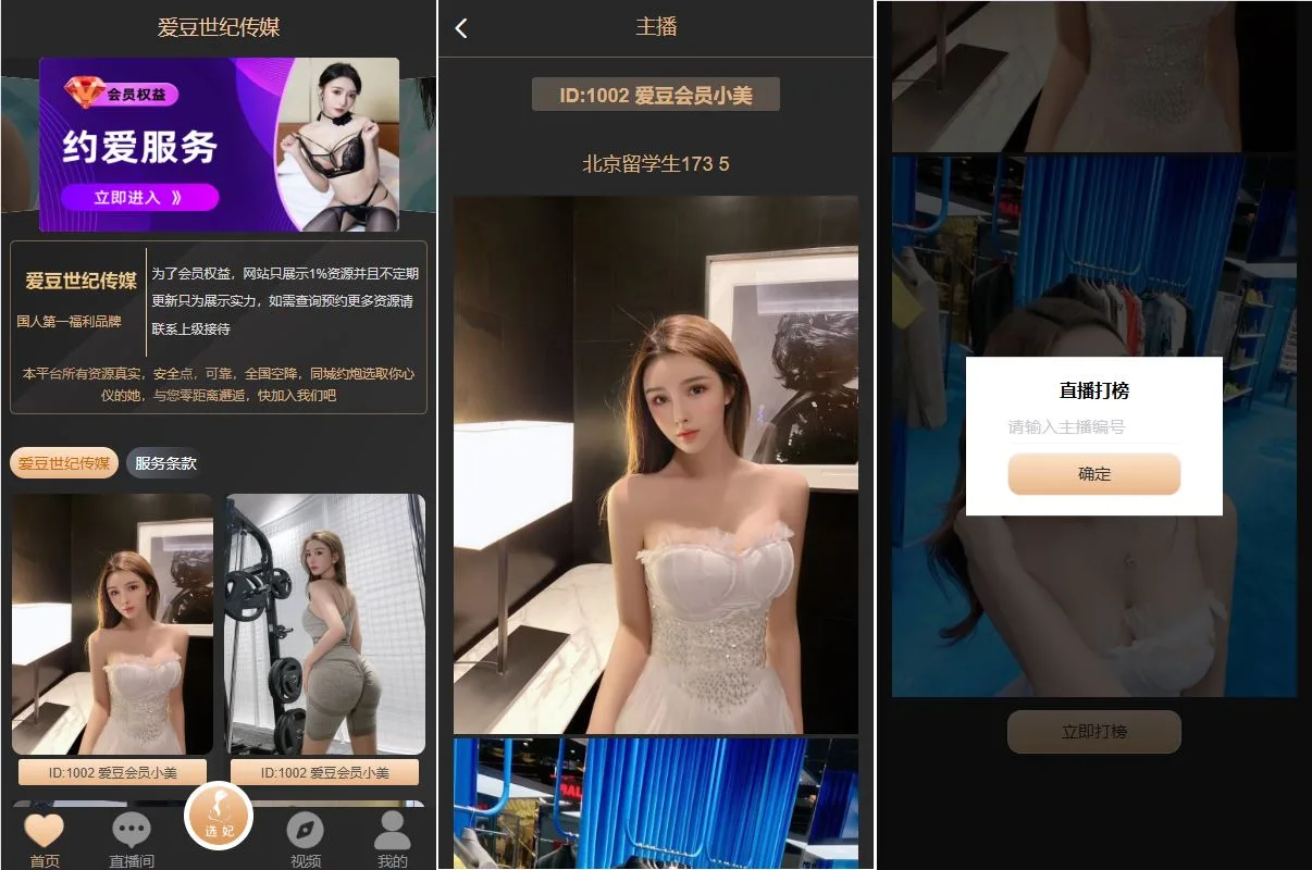 黑色空降系统/同城约炮任务/系统彩/前端VUE脚本齐全