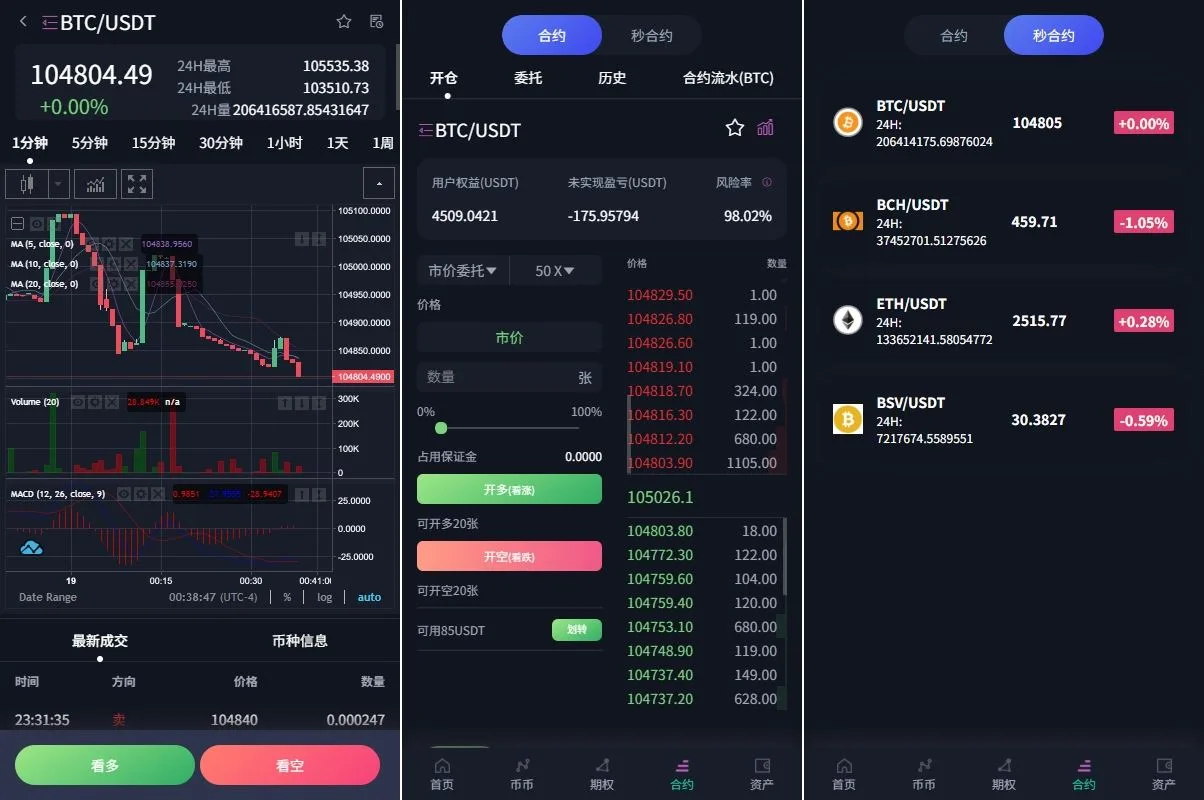 【海外多语言unapp交易所】多语言交易所系统/合约/期权/秒合约/插针控制/申购源码