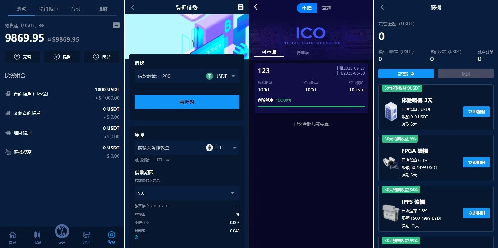 【海外多语言JAVA交易所】海外交易所系统源码/永续合约交割合约/K线控制/质押理财
