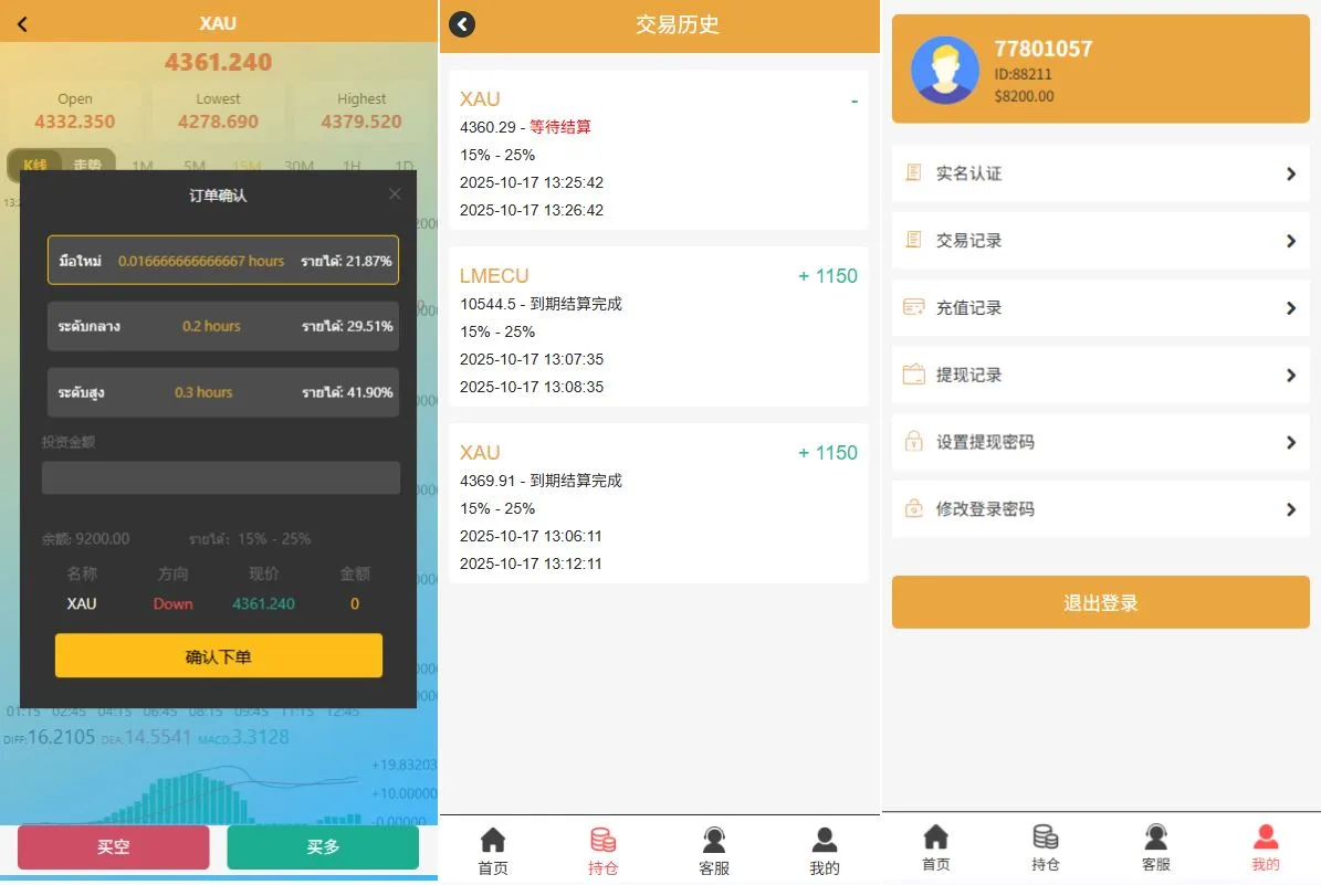 【多语言海外微盘时间外汇盘源码】海外微交易系统/多语言微盘/外汇交易/时间盘