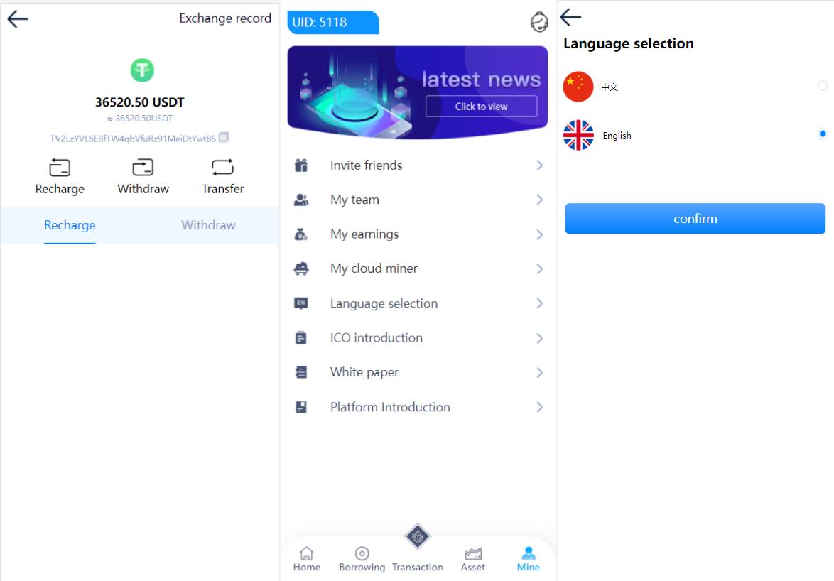 多语言海外usdt理财源码/dapp理财分红/dapp区块链投资系统