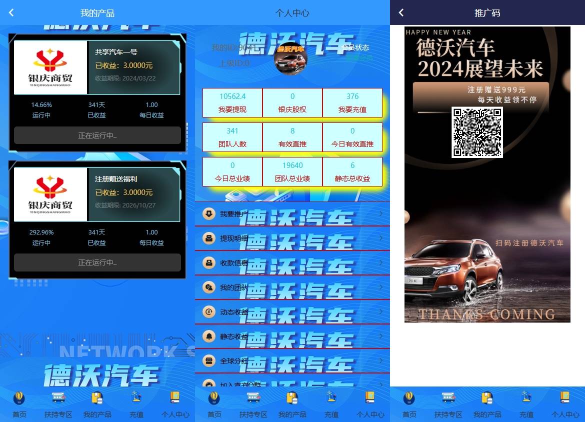 德沃汽车投资理财源码/汽车租凭投资理财源码