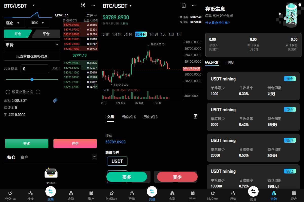 多语言仿okx欧意交易所系统/币币合约秒合约/锁仓挖矿/申购