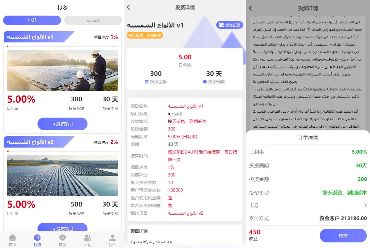 多语言阿拉伯投资理财系统/海外投资众筹系统/前端vue源码 - 图3